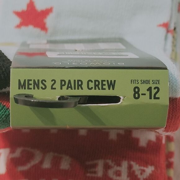 Bioworld Grinch Crew Socks 2 Pair Christmas Mens Sock Size 10-13 Shoes 8-12 New - Picture 10 of 12
